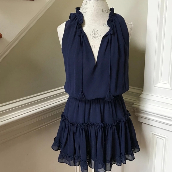 Misa Los Angeles Shirley Navy Dress Medium - Picture 6 of 6